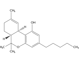 a molecule diagram of THC